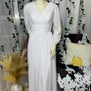 NEW! - White Chiffon Beach Engagement/Wedding Dress